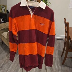 Pro Player Maroon and Orange Striped Shirt